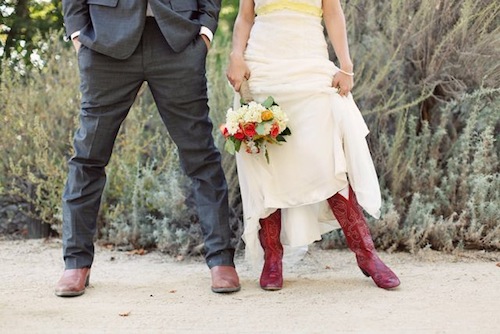 After-the-Wedding Shoot with Boots and Vintage Style