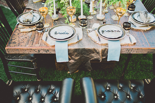 13Keltie-Knight-Rock-n-Roll-Boho-Wedding-Studio-Castillero-bride-groom-seats