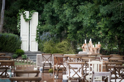 Backyard wedding by Chic Celebrations with Found Vintage Rentals