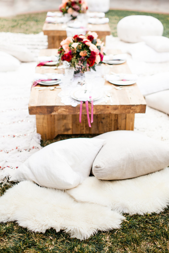 Low dining table with shop cushions